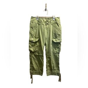 Y2K Celery Green DKNY Jeans Cargo Capris